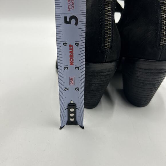 EILEEN FISHER James Strappy SAVY Sandal BOOT BLOCK BLACK NUBUCK 9.5 - Picture 5 of 11